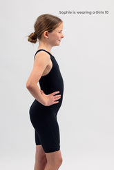 Girls Chlorine Proof Leg Suit - Basic Black